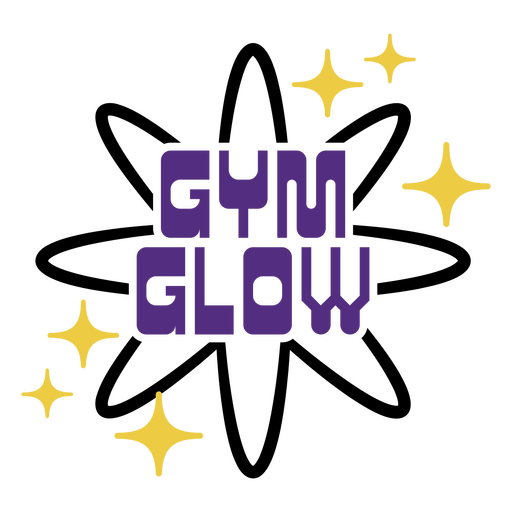 Bold gym glow motivational design PNG Design