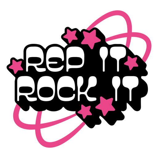 Diseño de música rock lúdico con estrellas. Diseño PNG