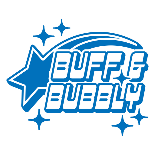 Blue buff & bubbly blue design PNG Design