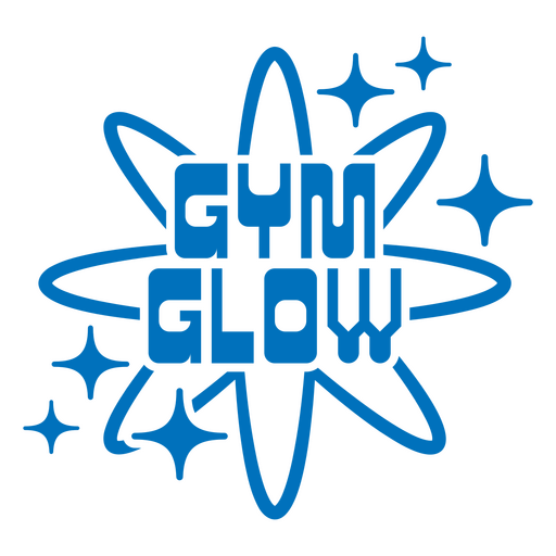 Design dinâmico para academia com luzes e elementos em formato de estrela. Desenho PNG