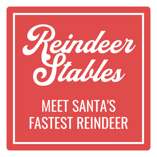 Design de placa lúdica para estábulos de renas Desenho PNG