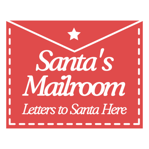 Festive santa mailroom letter graphic design PNG Design