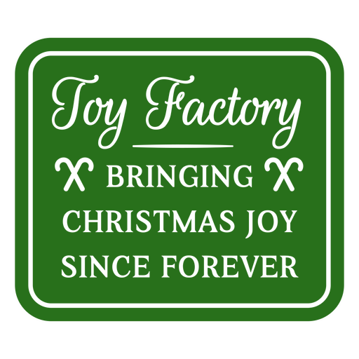 Festive holiday sign design featuring christmas joy message PNG Design