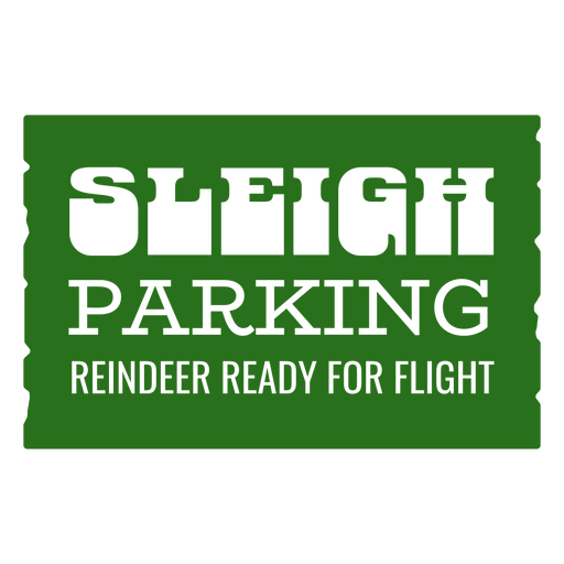 Festive reindeer flight readiness parking sign design PNG Design