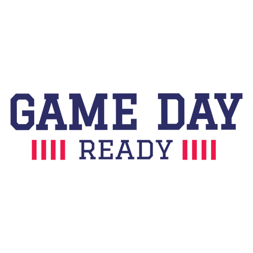 Game day ready red and blue design PNG Design