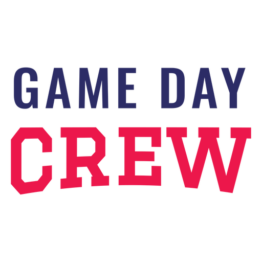 Game day crew design PNG Design