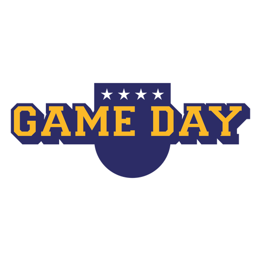 Purple game day logo design PNG Design