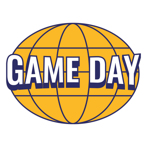 Game day globe design PNG Design