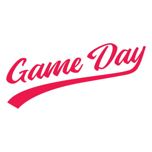 Red game day logo design PNG Design