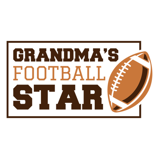 Grandma's football star design PNG Design