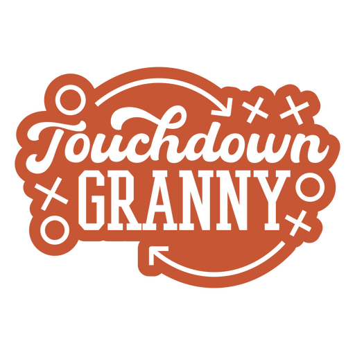 Diseño gráfico de abuela de touchdown juguetón Diseño PNG