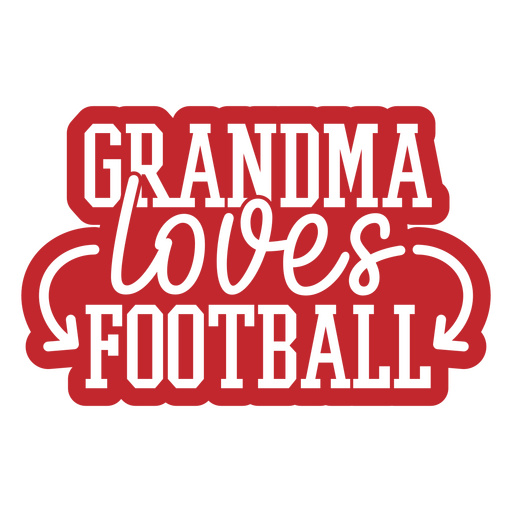 Grandma loves football design PNG Design