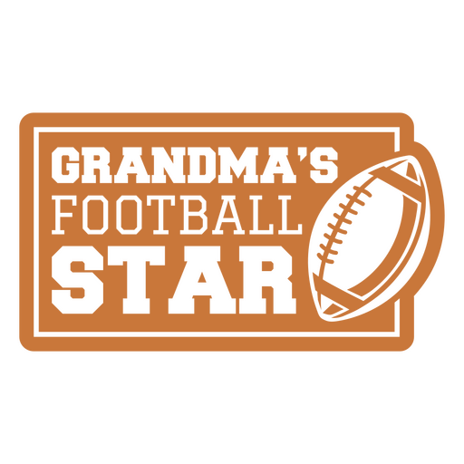 Grandma's football star design PNG Design