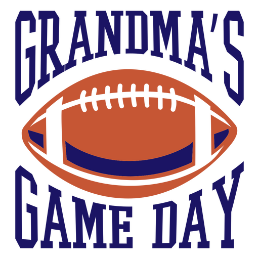 Design de futebol americano para o dia do jogo da vovó Desenho PNG