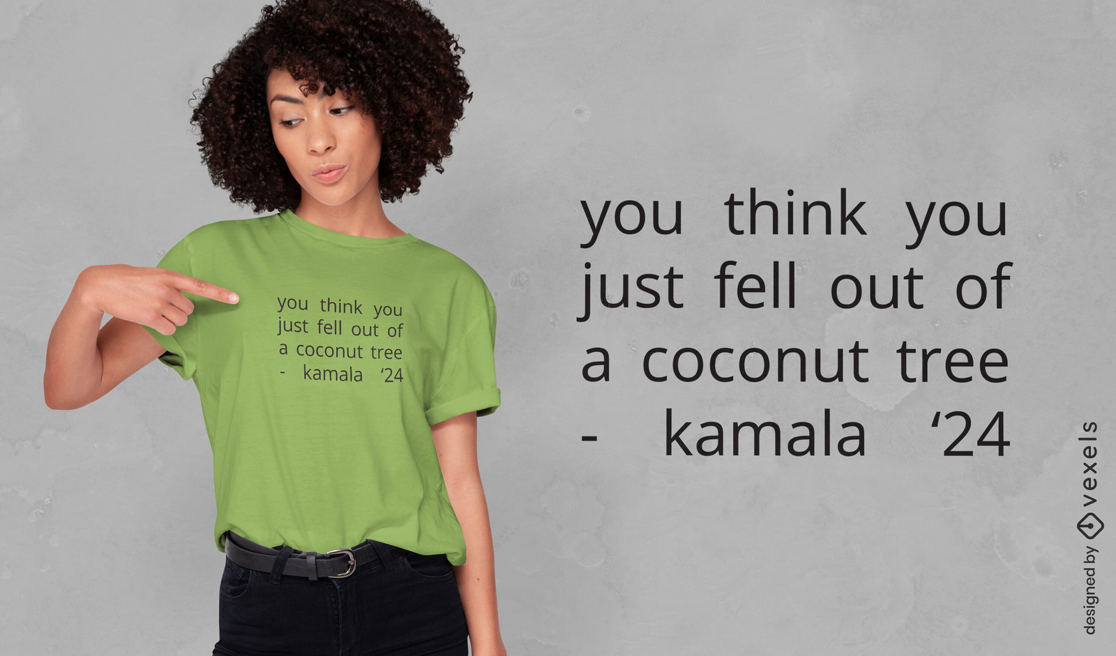 Coconut tree political quote t-shirt design