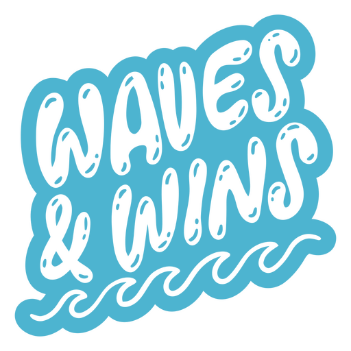 Waves & wins design PNG Design