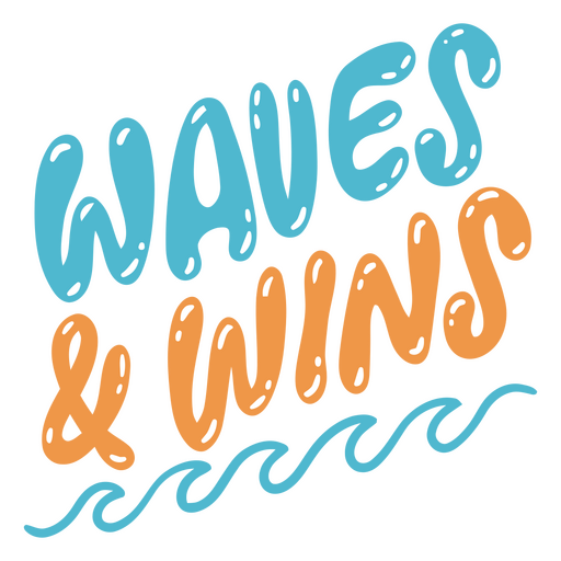 Waves & wins design PNG Design