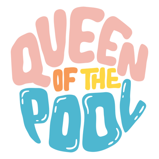 Cartoon queen of the pool design PNG Design