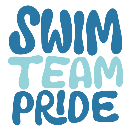 Blaues Design mit Stolz für die Schwimmmannschaft PNG-Design