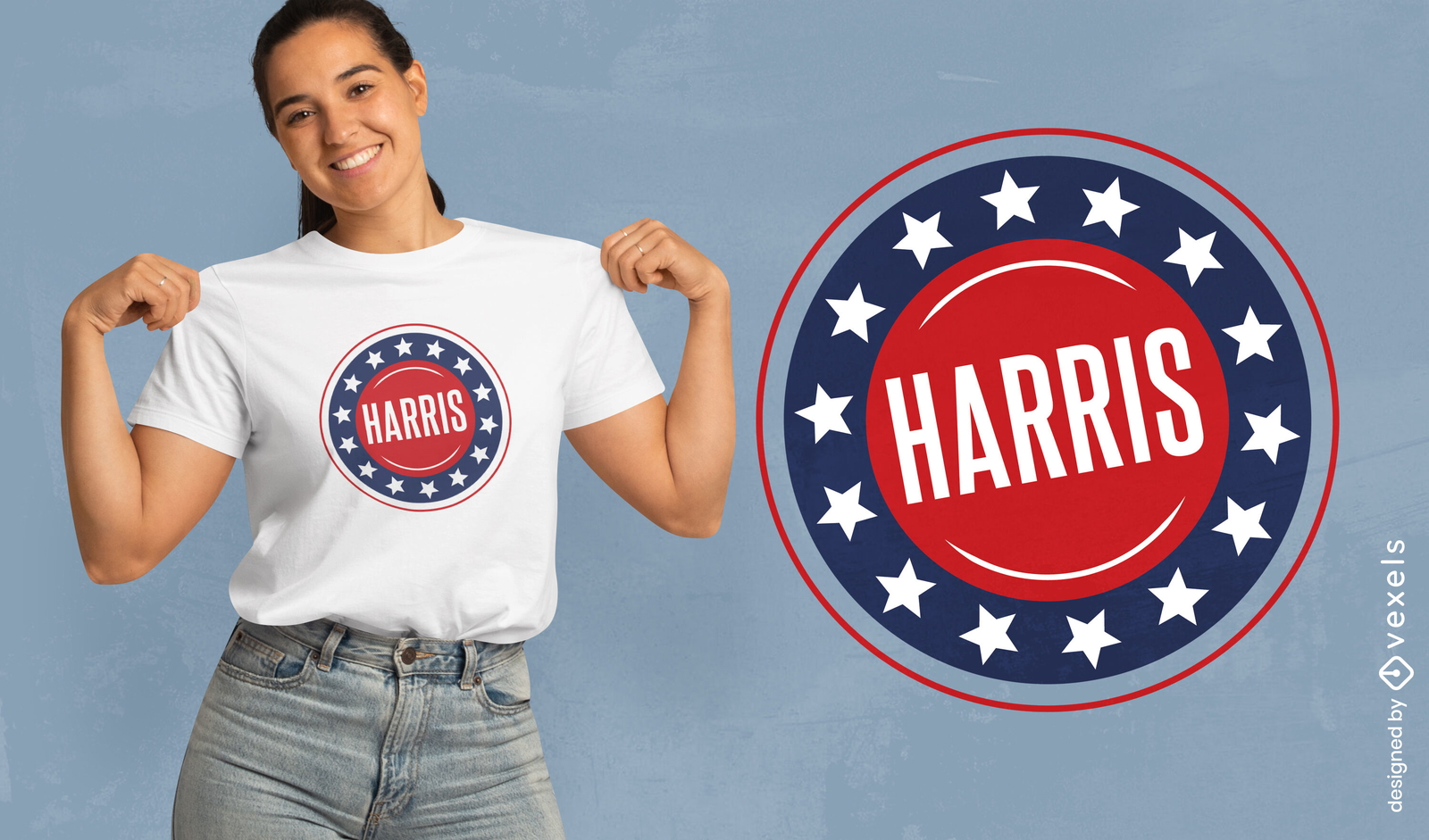 Baixar Vetor De Design De Camiseta Com O Emblema Harris