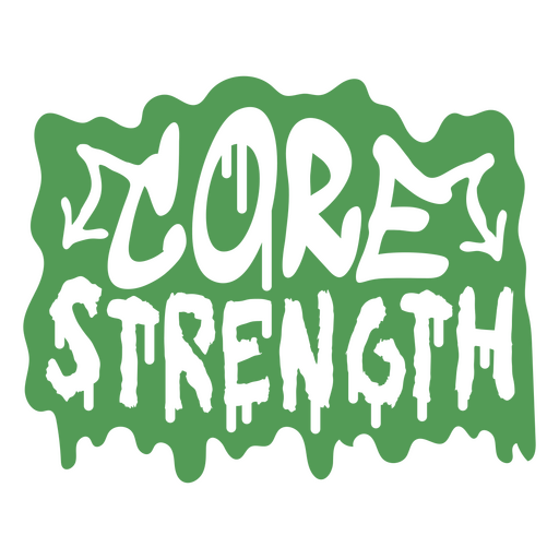 Green core strength design PNG Design