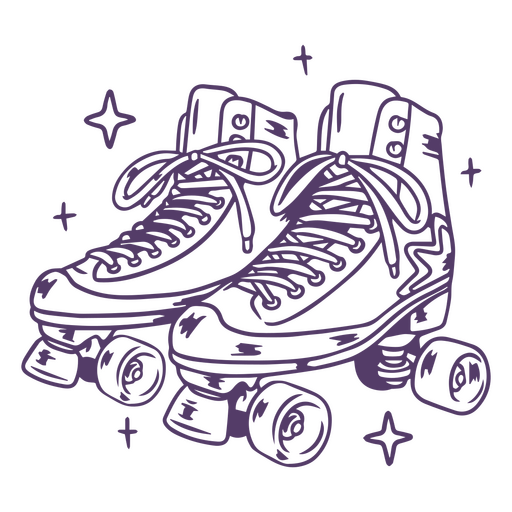 Ilustración de patines vintage Diseño PNG