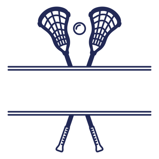 Juego de palos de lacrosse de diseño azul Diseño PNG