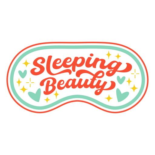 Sleeping beauty sleep mask PNG Design