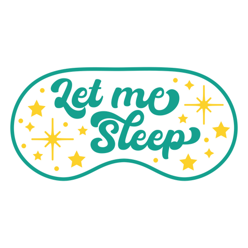 Verspieltes Schlafmasken-Design mit skurrilem Text PNG-Design