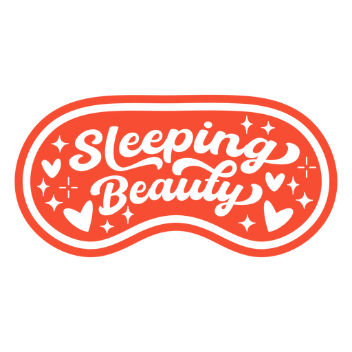 Sleeping beauty orange sleep mask PNG Design