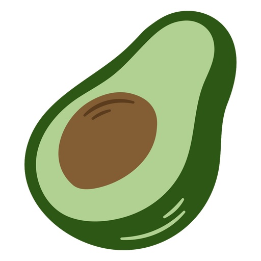 Stylized avocado graphic illustration t-shirt design PNG Design