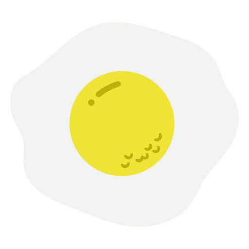 Ilustración divertida de un huevo frito Diseño PNG