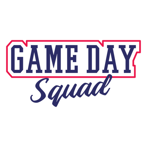 Game day squad sports design PNG Design