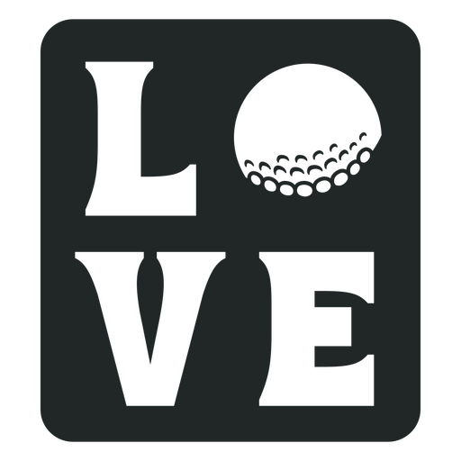 Liebe Golfball-Design PNG-Design