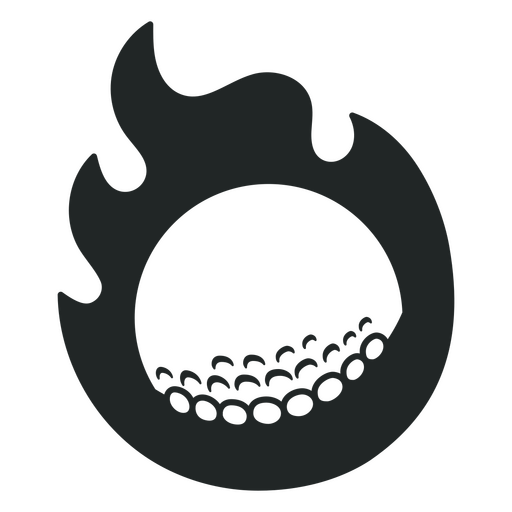 Diseño de fuego de pelota de golf  Diseño PNG