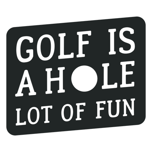 El golf es un diseño muy divertido. Diseño PNG