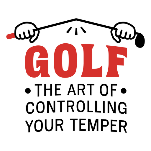 Design de golfe vermelho e branco Desenho PNG