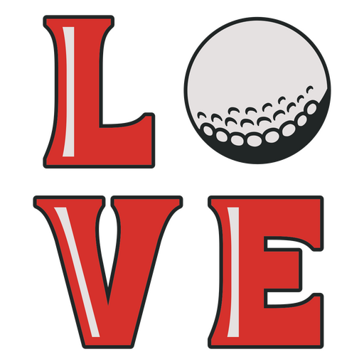 Love golf bold quote PNG Design