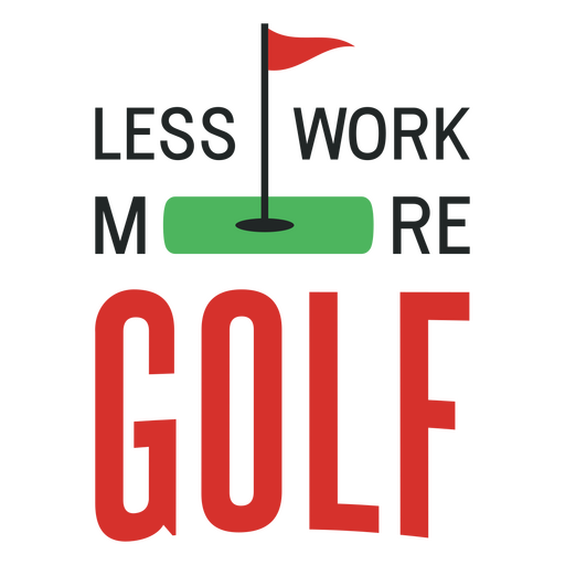 Design de citação peculiar sobre golfe Desenho PNG
