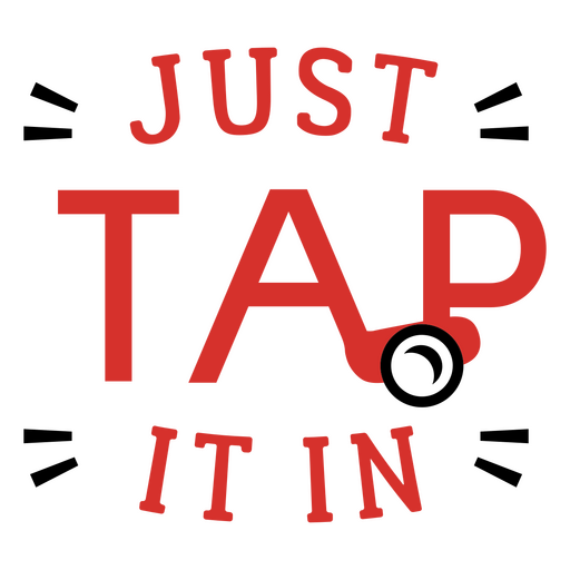 Just tap it in red design PNG Design