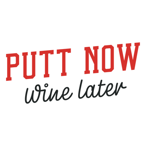 Verspieltes Design mit Golf- und Weinzitaten PNG-Design