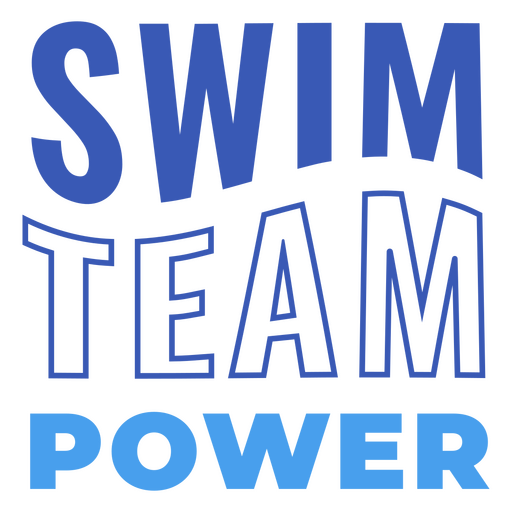 Swim team power design PNG Design