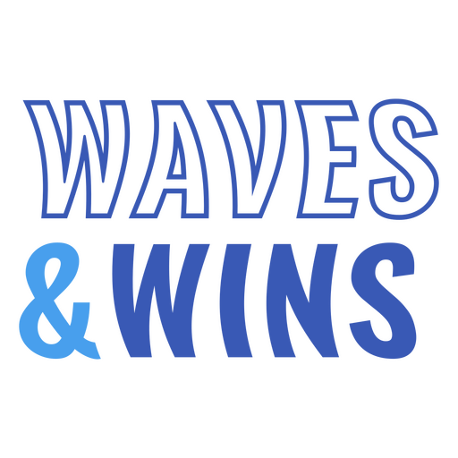 Waves & wins design PNG Design