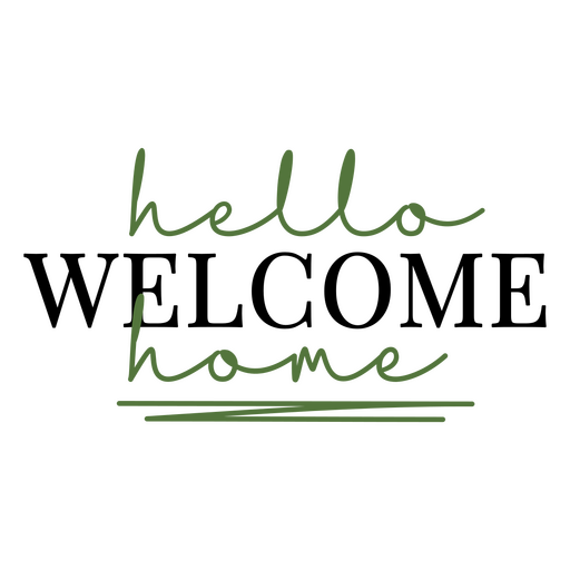 Hallo Willkommen Zuhause warmes Design PNG-Design