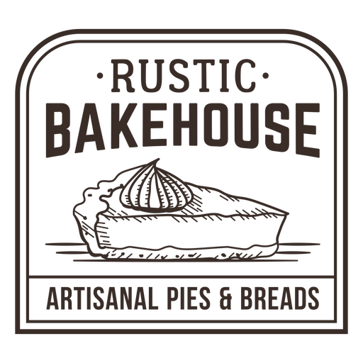 Rustic bakery artisanal pies & breads PNG Design