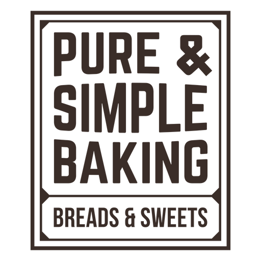 Pure & simple baking breads & sweets design PNG Design