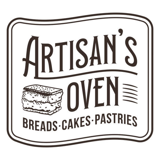 Artisan's oven breads, cakes, pastries design PNG Design