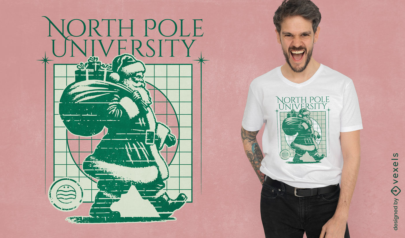 Design de camiseta da Universidade do Polo Norte