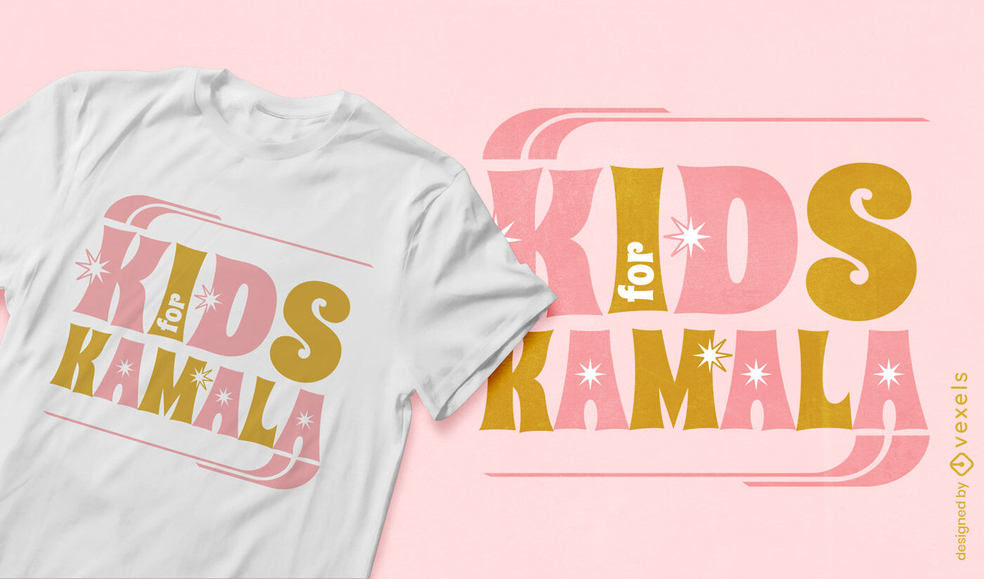 Design de camiseta Kids for Kamala