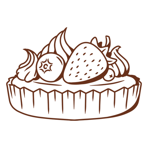 Design de bolo de frutas Desenho PNG